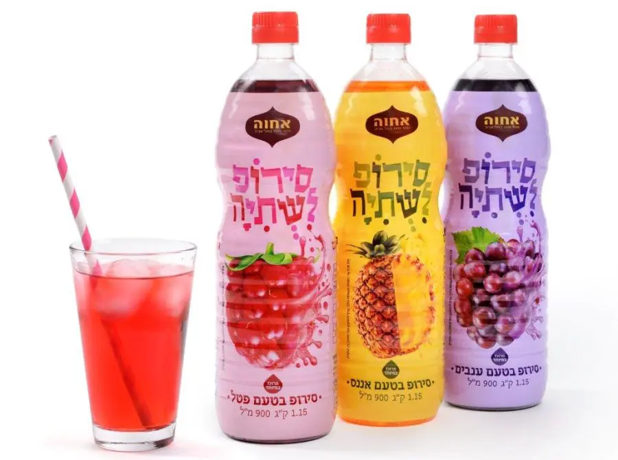 סדרת סירופ לשתיה של חברת אחוה צילום יעל האן